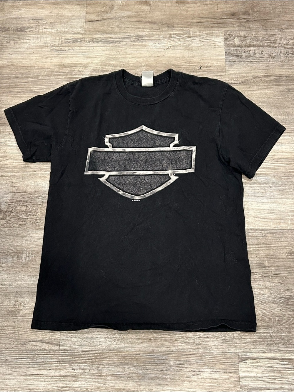Harley-Davidson Black Crewneck T-Shirt with Shield Logo